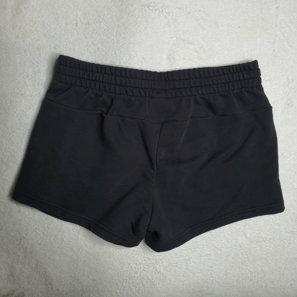 Adidas Black Essential Linear Graphic Logo High Rise Sweat Shorts - Picture 5 of 8